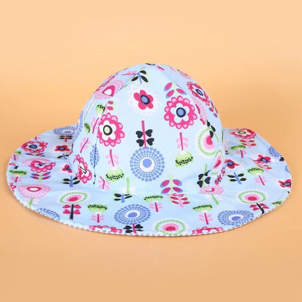 

Toddler Girls Flower Pattern Bucket Hat, Multicolor