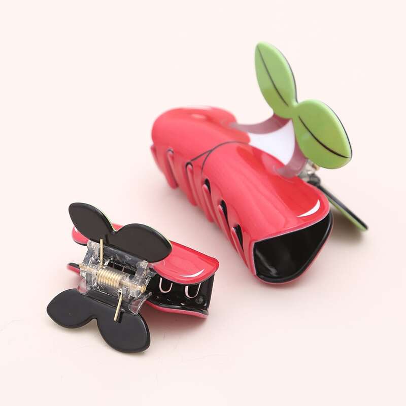 

2pcs Cherry Design Hair Claw, Multicolor