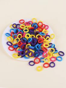 100 bé gái cô gái đầy màu sắc đàn hồi tóc tie - Nhiều màu - Xem 2