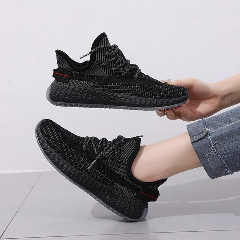 

Knit Lace-up Sneakers, Black