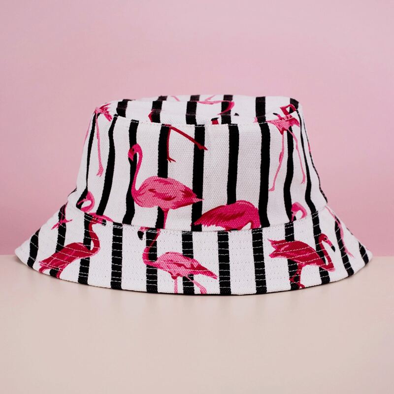 

Flamingo Reversible Bucket Hat, Multicolor