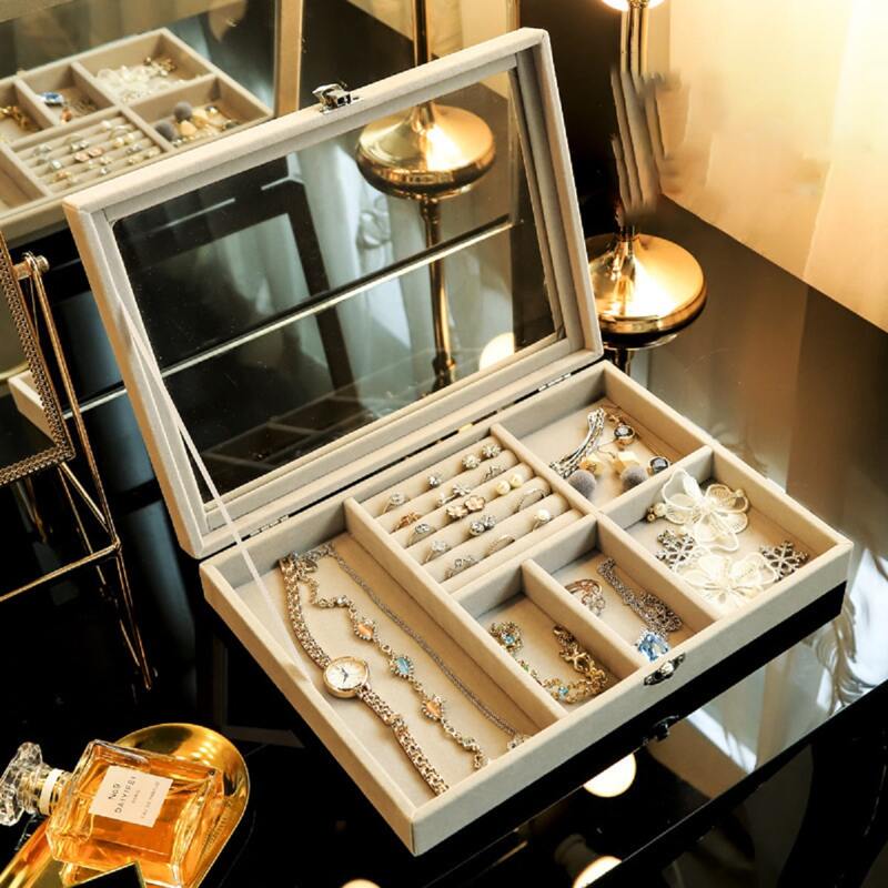 

Multi-grid Jewelry Storage Box, Grey