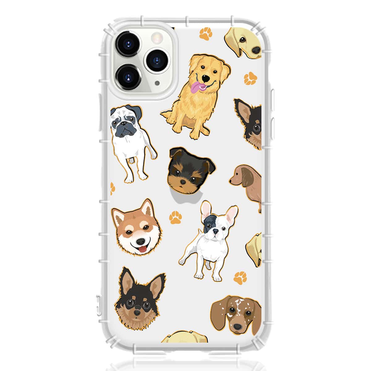 

1pc Animal Print Clear iPhone Case, Multicolor