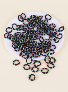 100入組小女童彈性竹節髮圈