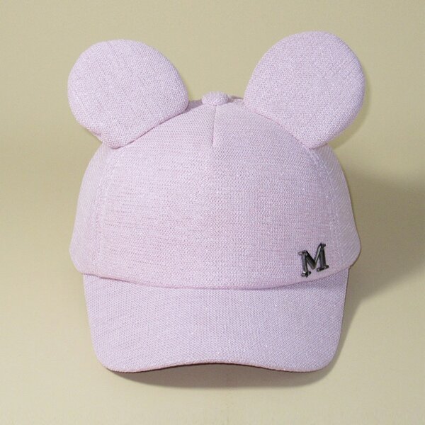 

Girls Ear Design Baseball Cap, Pink