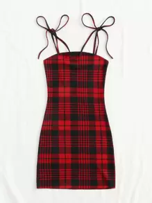 SHEIN Mini sukienka na ramiączkach - Wielokolorowe - Zobacz 3