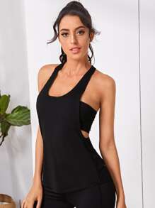 Gameset SHEIN Sport 剪裁短款运动背心健身背心