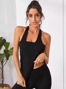 Gameset SHEIN Sport 剪裁短款运动背心健身背心