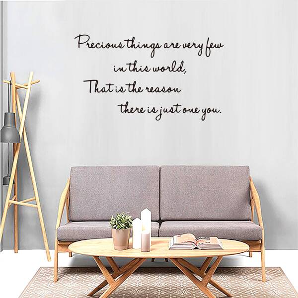 

Slogan Graphic Wall Sticker, Black
