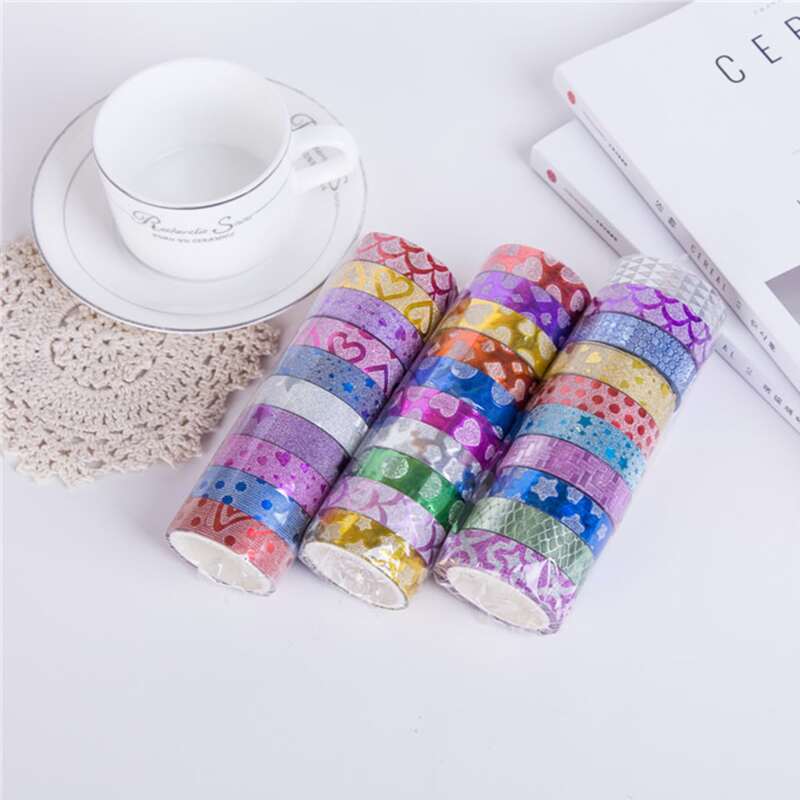 

10rolls DIY Random Decorative Tape, Multicolor