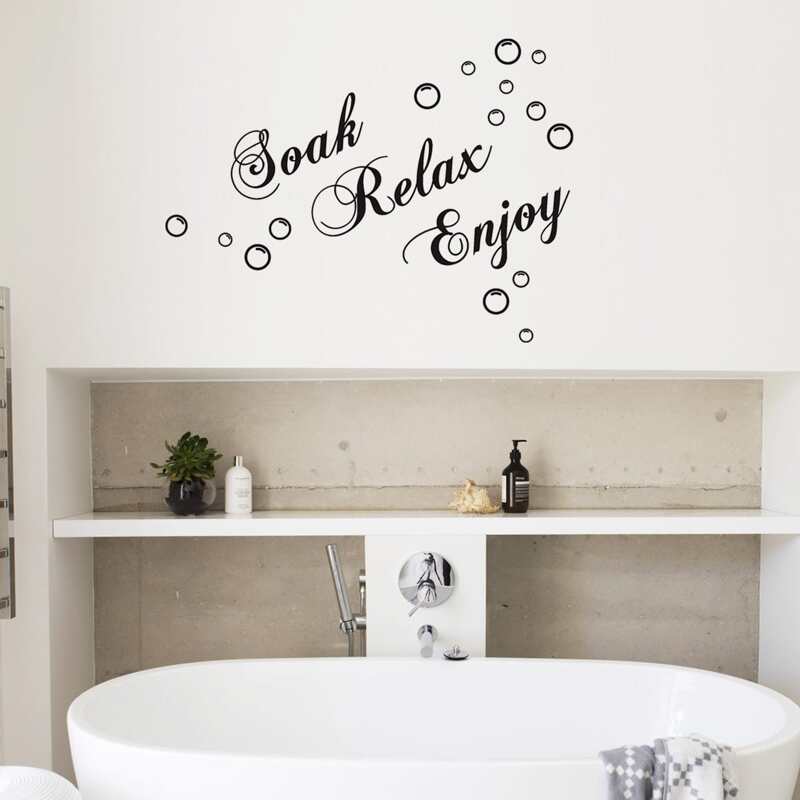 

Slogan Graphic Wall Sticker, Black