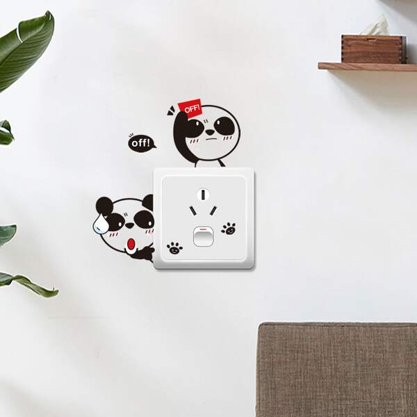 

1pc Cartoon Graphic Wall Switch Sticker, Multicolor