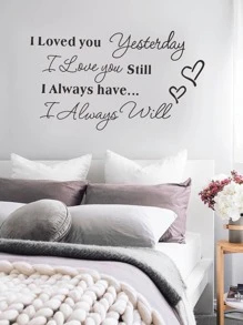 Slogan Graphic Wall Sticker