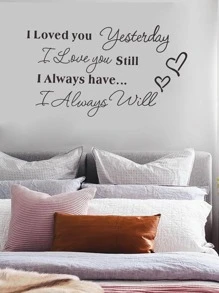 Slogan Graphic Wall Sticker