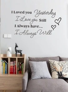 Slogan Graphic Wall Sticker