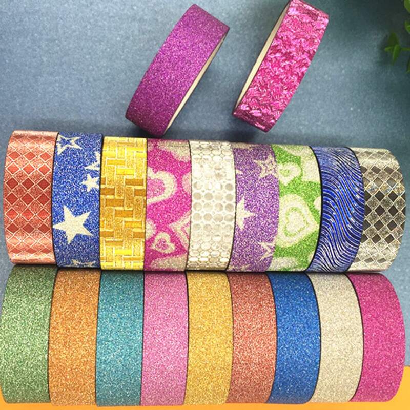 

10rolls DIY Random Decorative Tape, Multicolor