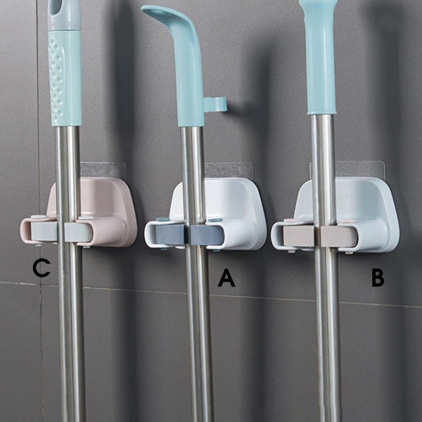 

1pc Wall Mounted Mop Holder, Multicolor
