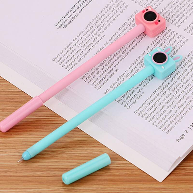 

4pcs Cartoon Camera Gel Pen, Black