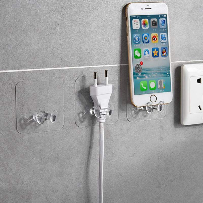 

10pcs Self-adhesive Wall Hook, Clear