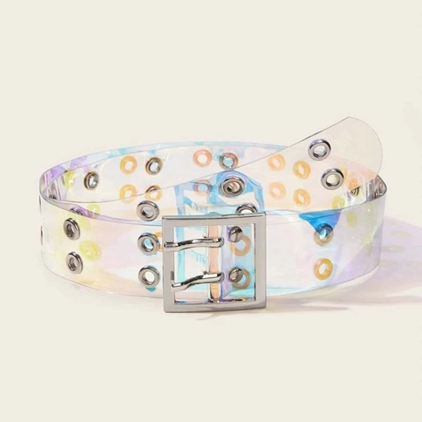 

Girls Eyelet Transparent Belt, Multicolor