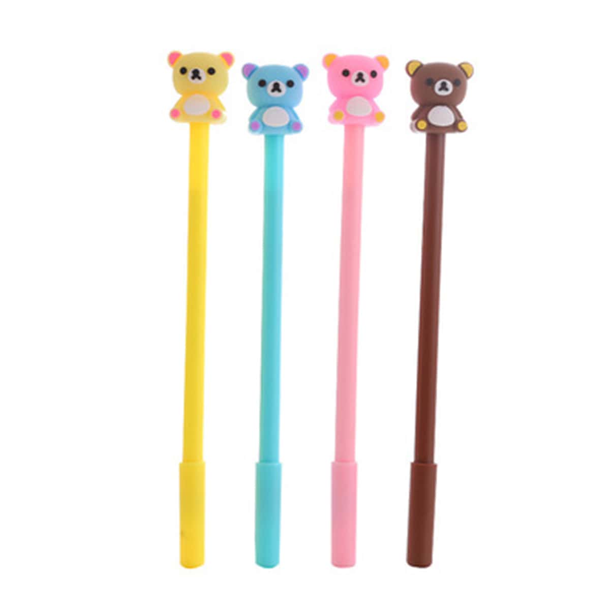 

4pcs Cartoon Bear Gel Pen, Black
