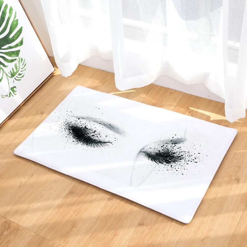 

Girl Print Carpet, Black and white