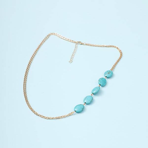 

Turquoise Decor Hair Accessory, Gold