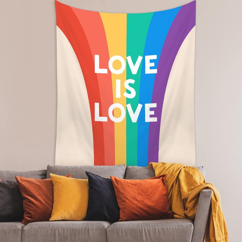 

Slogan Graphic Tapestry, Multicolor