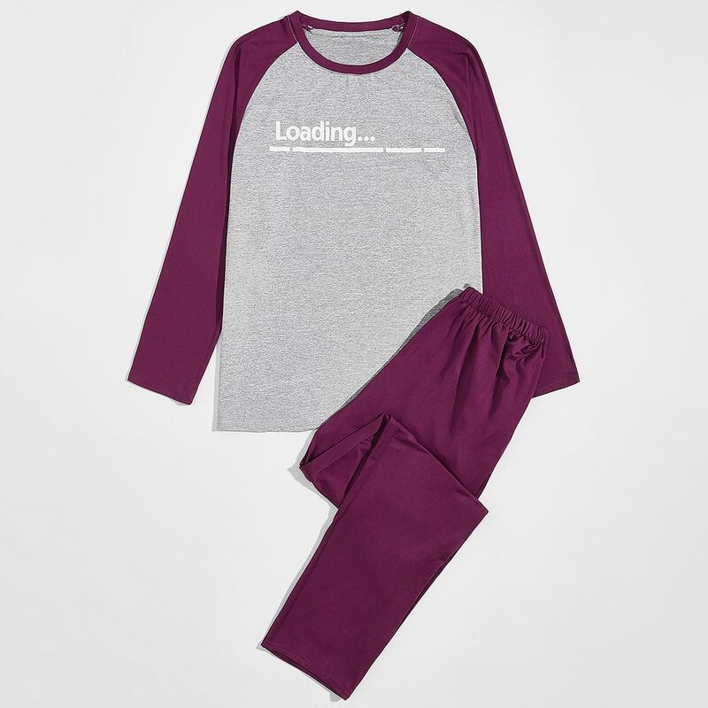 

Guys Color Block Letter Graphic PJ Set, Multicolor