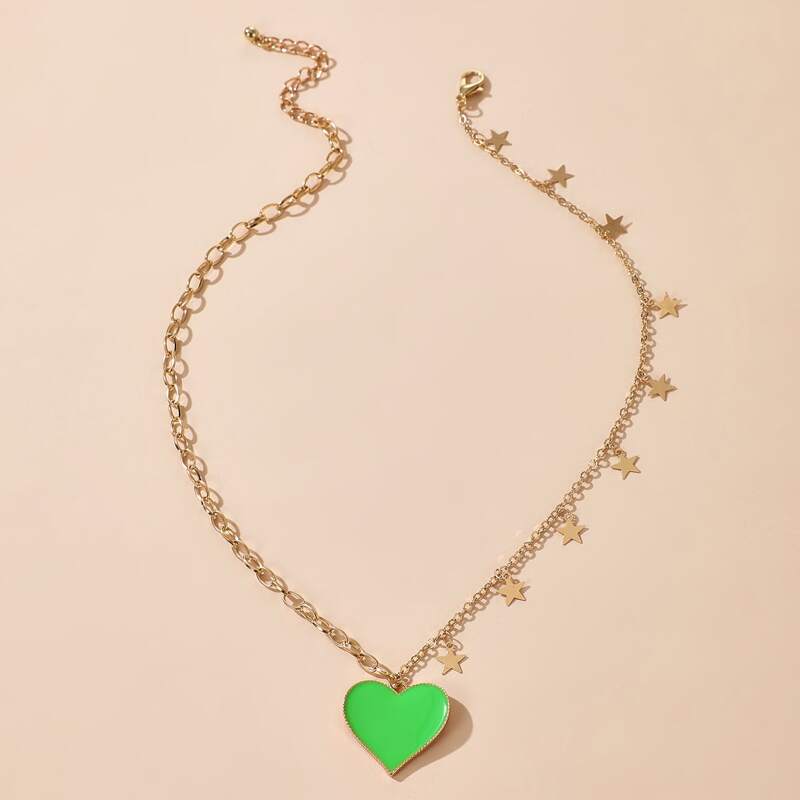 

Heart Charm Necklace, Gold