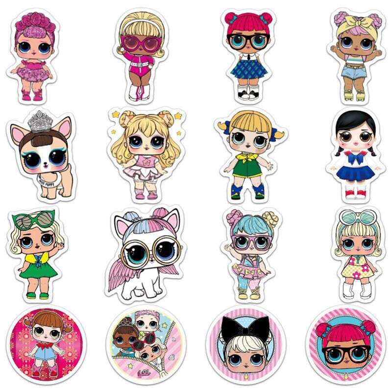 

50pcs Cartoon Figure Sticker, Multicolor