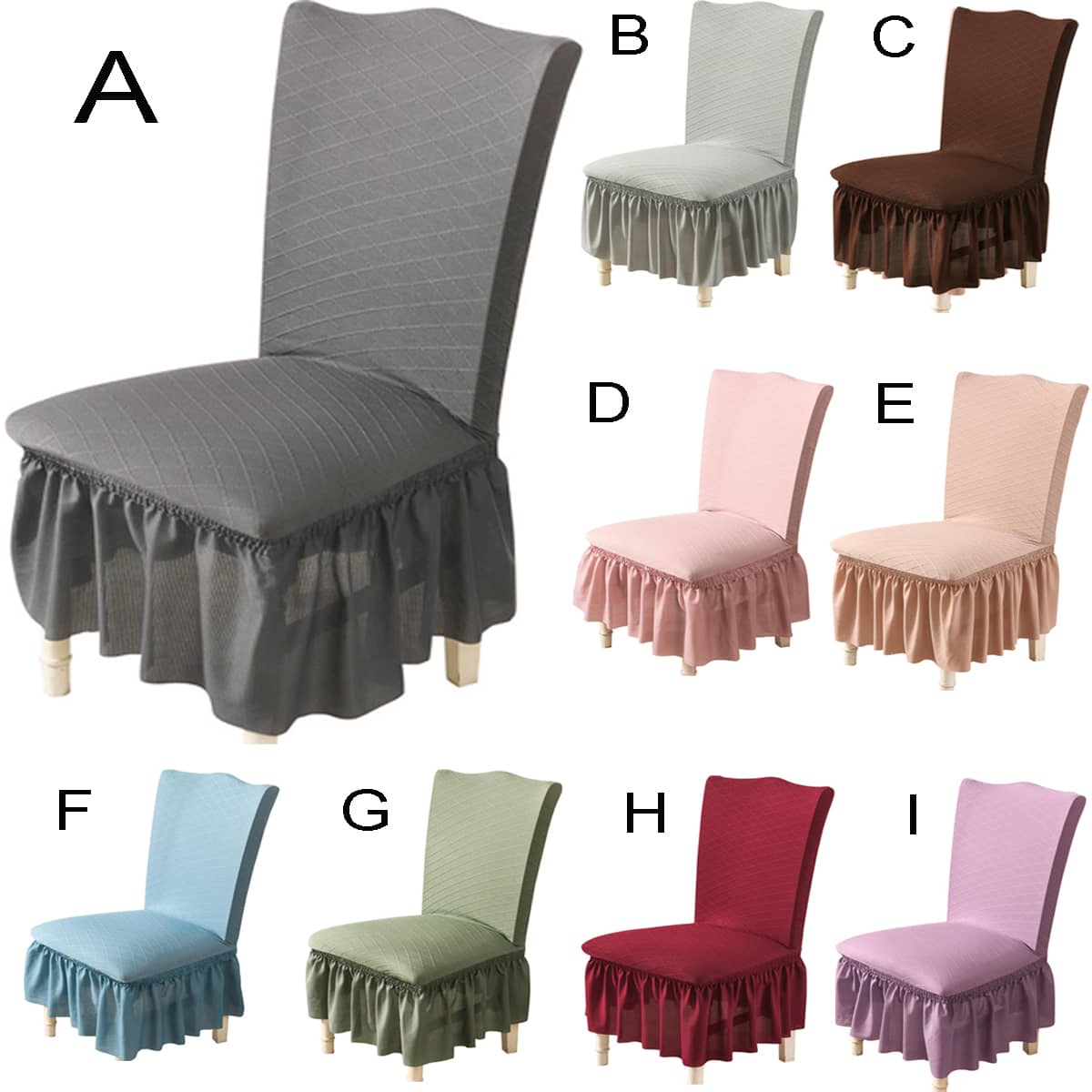 

1pc Solid Stretchy Chair Cover, Multicolor
