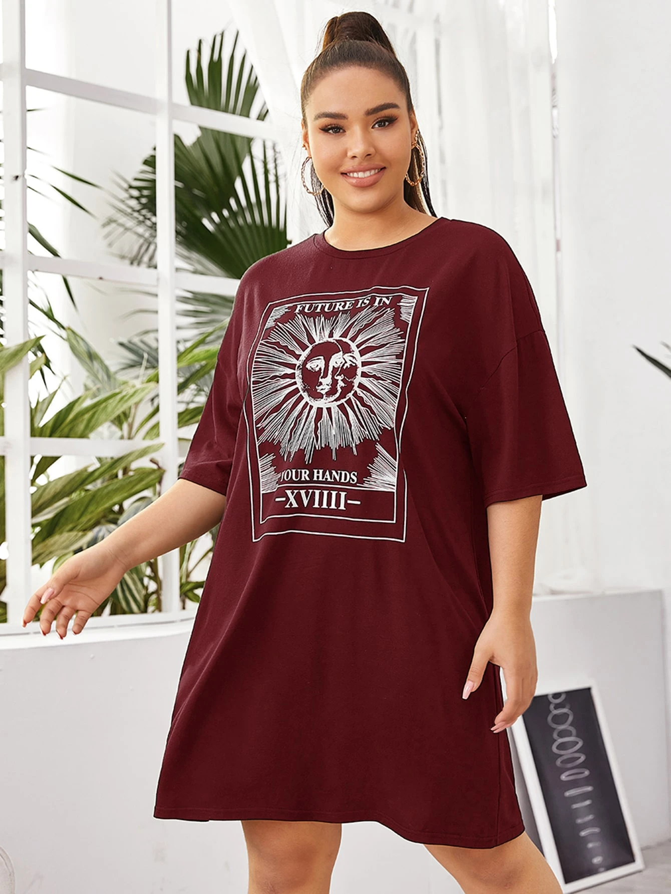 sun and moon dress plus size