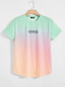 Manfinity RebelGame Đàn ông đồ họa chữ Hem cong - Nhiều màu - Xem 1