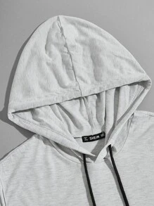 Manfinity VCAY Áo khoác nam dây rút rắn - Màu Xám nhạt - Xem 3