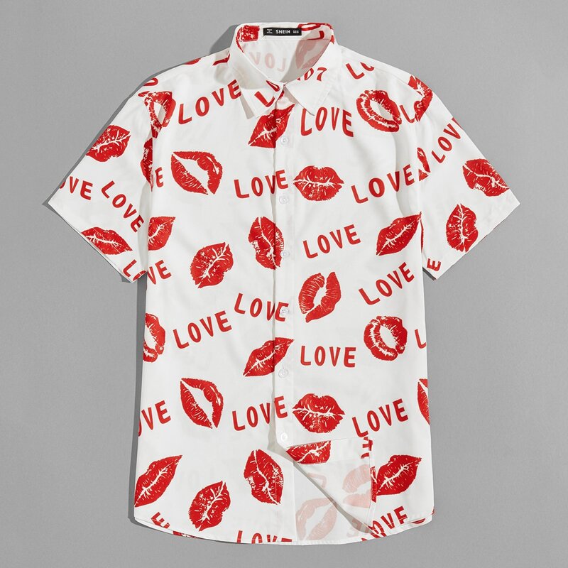 

Guys Letter Graphic Shirt, White