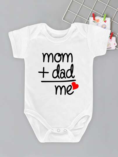 Baby Girl Heart Letter Graphic Popper Bodysuit Shein Usa Baby Girl Heart Letter Graphic Popper Bodysuit Shein Usa