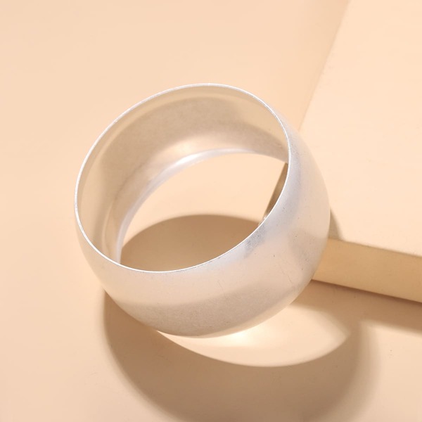

Simple Wide Bangle, Silver