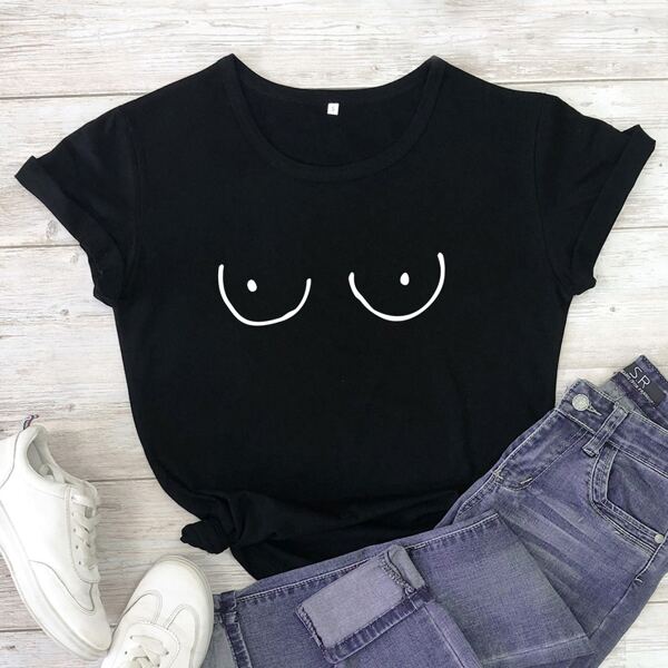 

Figure Graphic Round Neck T-Shirt, Black