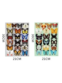 38pcs 3D Butterfly Wall Sticker - Multicolor - View 2