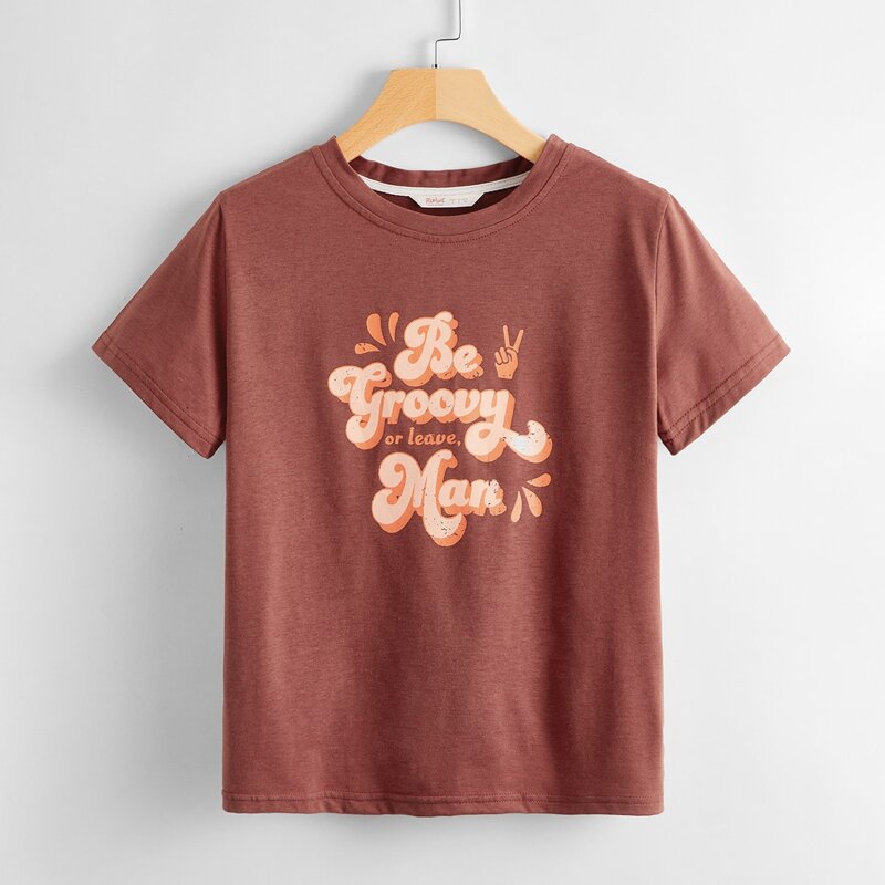 

Slogan Graphic Tee, Red