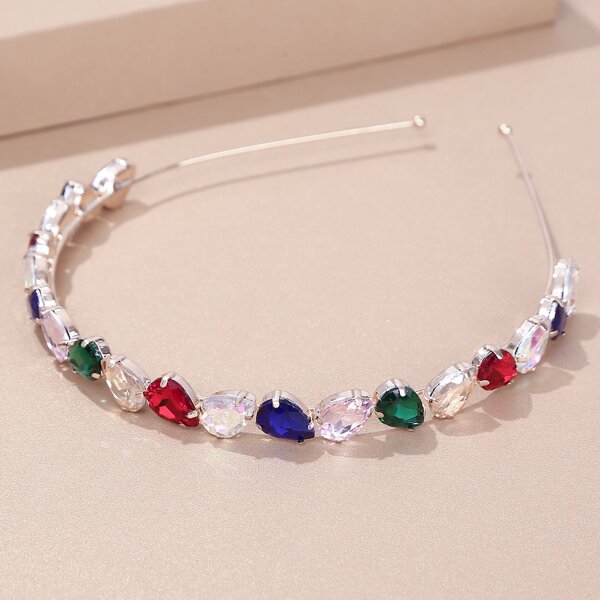 

Colorful Gemstone Decor Hair Hoop, Multicolor