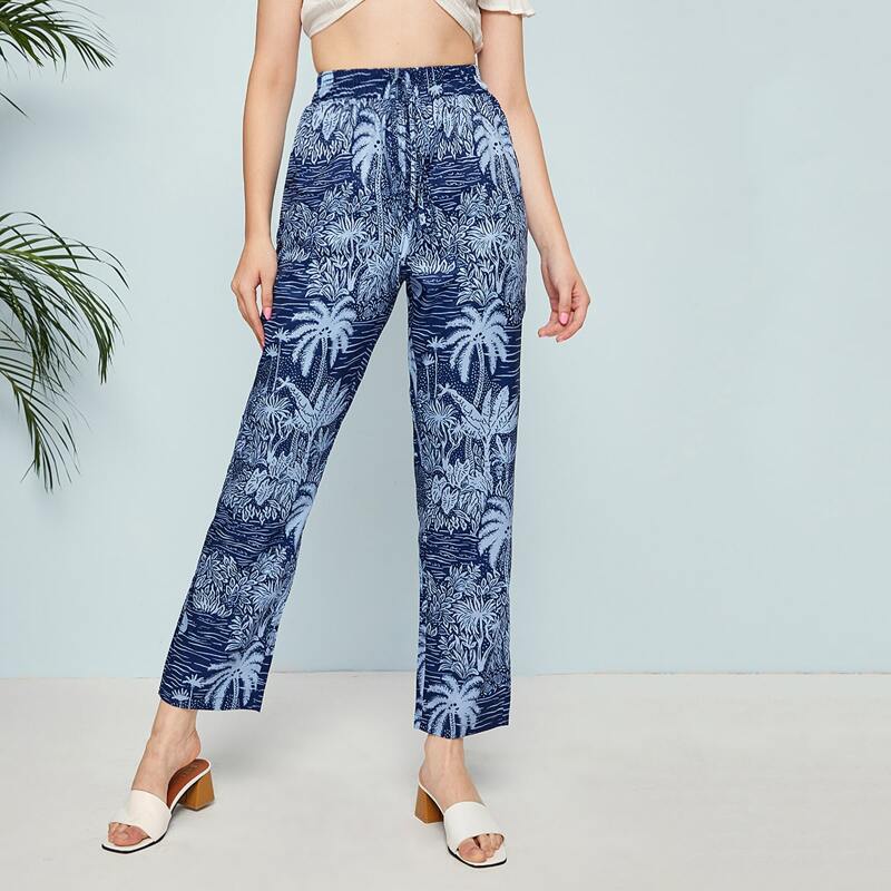 

Tropical Drawstring Pants, Multicolor
