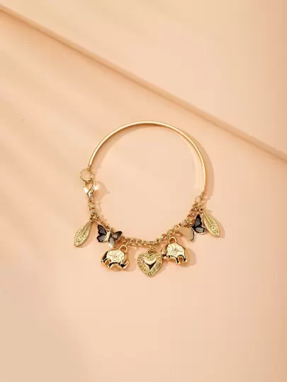 Heart Charm Bracelet