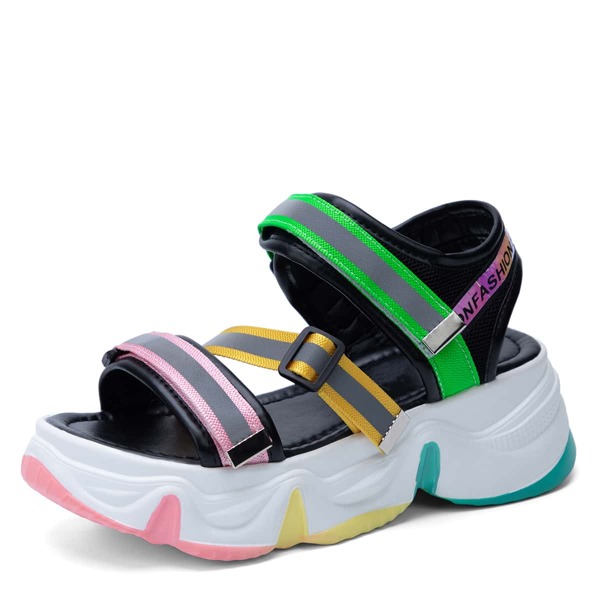 

Контрастные сандалии, Многоцветный