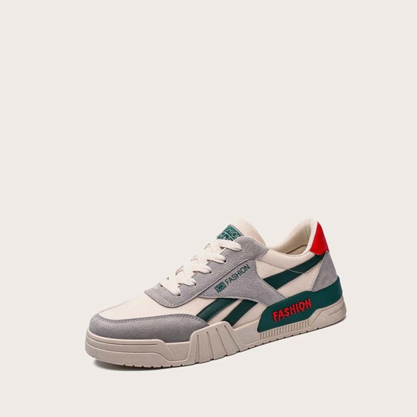 

Men Lace-up Front Colorblock Sneakers, Multicolor