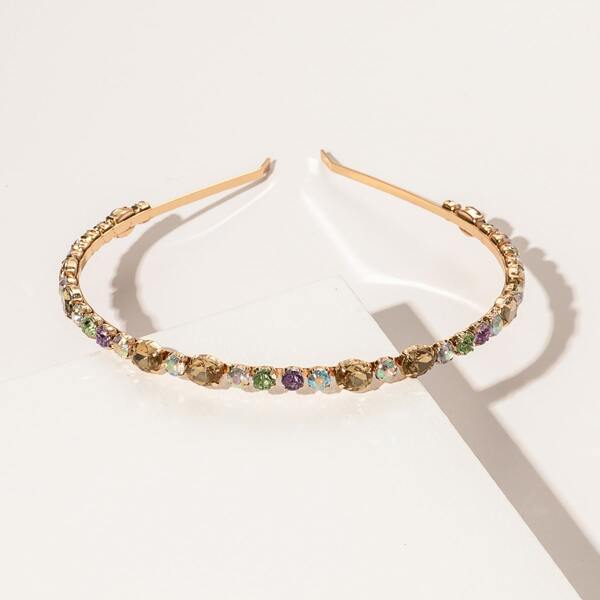 

Colorful Gemstone Decor Hair Hoop, Multicolor