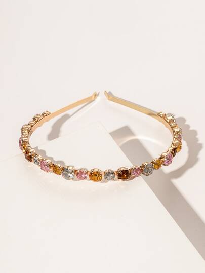 هوب شعر مزين بأحجار كريمة ملونة، ملكي