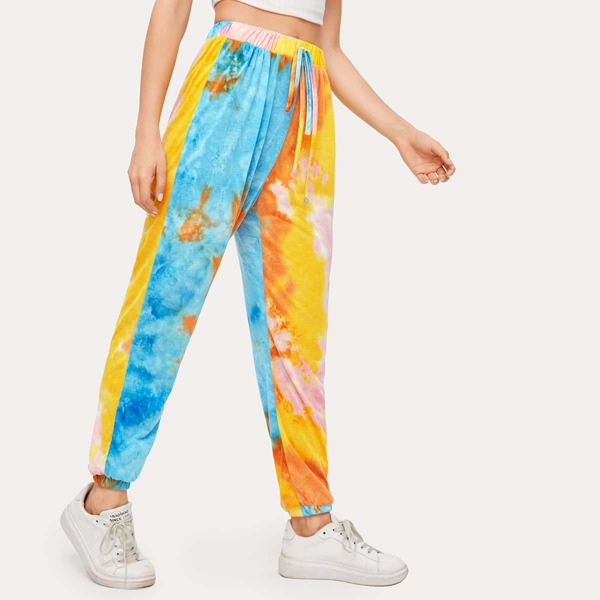 

Tie Dye Knot Front Sweatpants, Multicolor