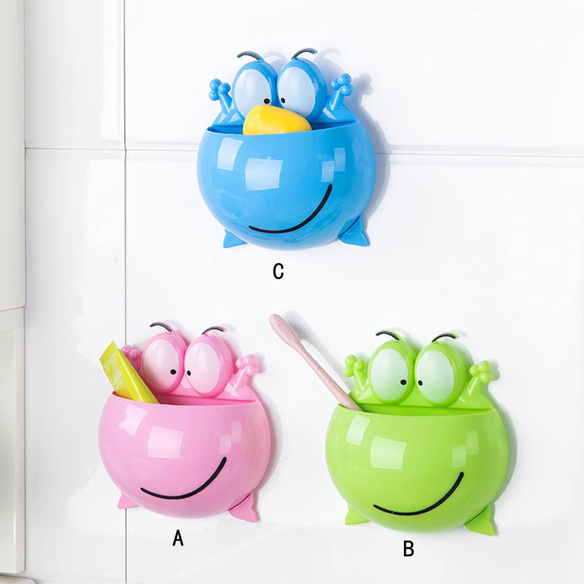 

1pc Cartoon Design Toothbrush Storage Box, Multicolor
